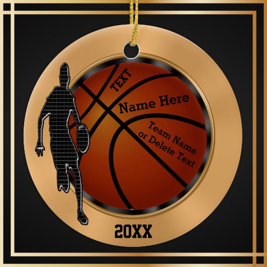 Custom Techno trifft auf Vintage Basketball-Orname Keramikornament