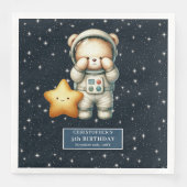 Custom Teddy Astronaut Napkins für Junge Party Serviette (Vorderseite)
