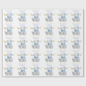 Custom Teddy Bar lesen ein Buch Glückwunsch Geschenkpapier (Flach)