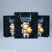 Custom Teddy Bären Geschenktasche für Space Boy Pa Mittlere Geschenktüte