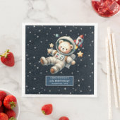 Custom Teddy Bear Astronaut Napkins Baby Geburtsta Serviette (Beispiel)