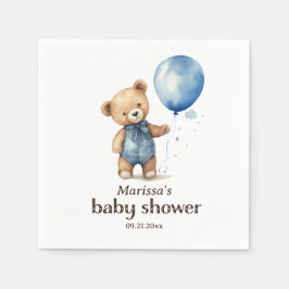 Custom Teddy Bear Baby Boy Dusche Serviette