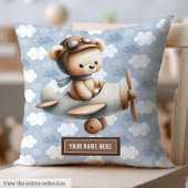 Custom Teddy Bear Kissen für Baby Boy Kinderzimmer