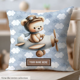 Custom Teddy Bear Kissen für Baby Boy Kinderzimmer