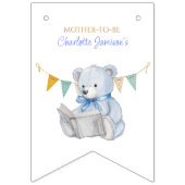 Custom Teddy Bear lesen ein Buch Baby Shooter Wimpelkette (Zweite Fahne)