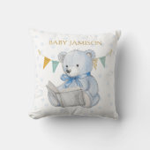 Custom Teddy Bear lesen ein Buch Kissen (Vorderseite)