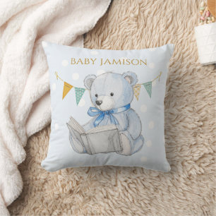 Custom Teddy Bear lesen ein Buch Kissen