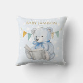 Custom Teddy Bear lesen ein Buch Kissen (Rückseite)