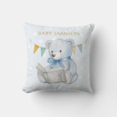 Custom Teddy Bear lesen ein Buch Kissen (Vorderseite)