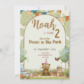 Custom Teddy Bear Picnic Birthday Invitation Einladung (Vorderseite)
