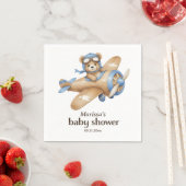 Custom Teddy Bear Pilot Baby Boy Dusche Serviette (Beispiel)