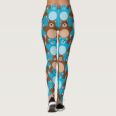 Custom Teddy Bears Blue Brawn Tees Leggings (Rückseite)