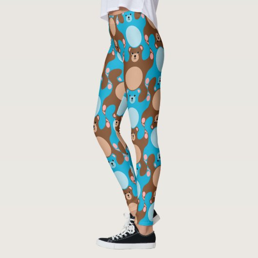 Custom Teddy Bears Blue Brawn Tees Leggings (Links)