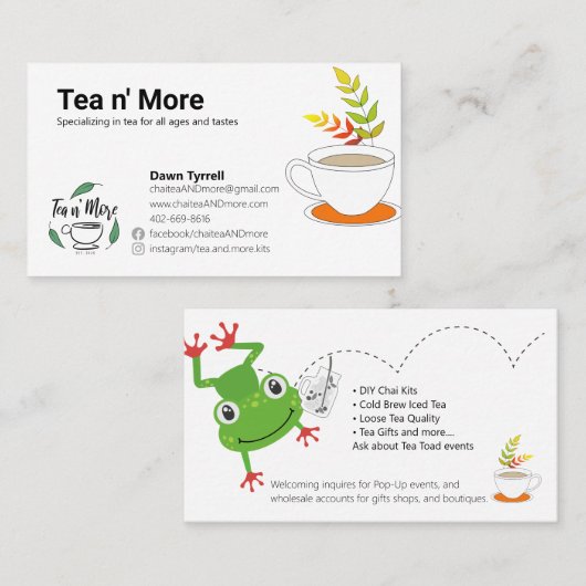 Custom Tee Company Visitenkarte (Vorne/Hinten)