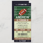 Custom Template American Football Ticket Geburtsta Einladung (Vorne/Hinten)