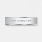 Custom Template Elegant Silver School Home Office Türschild (Vorderseite )
