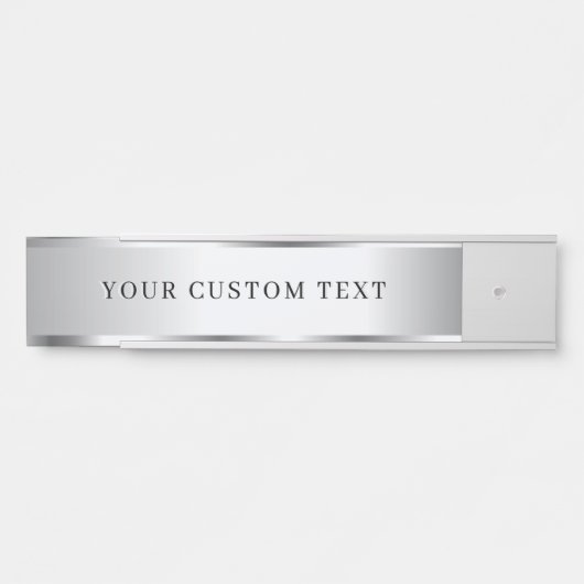 Custom Template Elegant Silver School Home Office Türschild (Vorderseite )