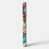 Custom Template Psychedelic Wavy Print Case-Mate iPhone Hülle (Rückseite / Links)