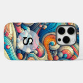 Custom Template Psychedelic Wavy Print Case-Mate iPhone Hülle (Rückseite (Horizontal))
