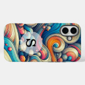 Custom Template Psychedelic Wavy Print Case-Mate iPhone Hülle (Rückseite (Horizontal))