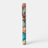 Custom Template Psychedelic Wavy Print iPhone 16 Hülle (Linke Seite)