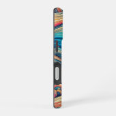 Custom Template Psychedelic Wavy Print iPhone 16 Hülle (Rechte Seite)