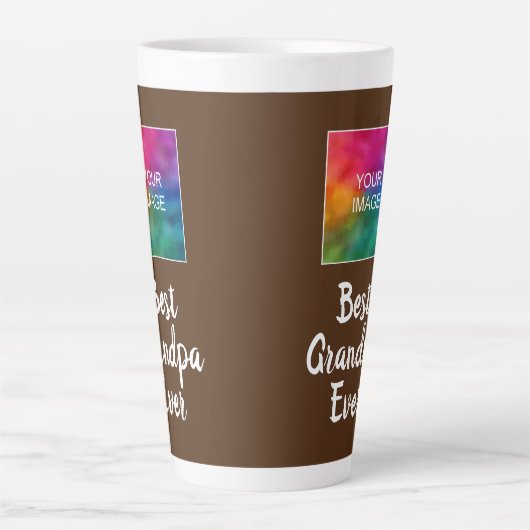 Custom Template Typografy Brown Best Opa jemals Milchtasse (Vorderseite)