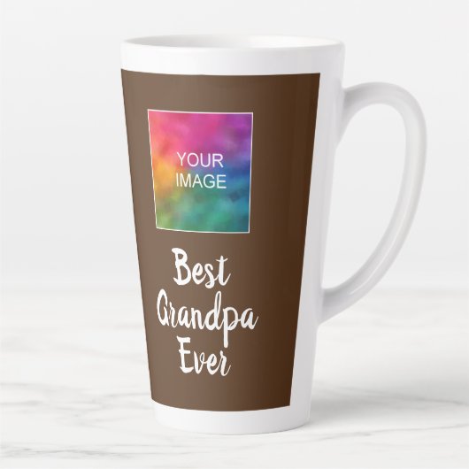 Custom Template Typografy Brown Best Opa jemals Milchtasse (Rechts)