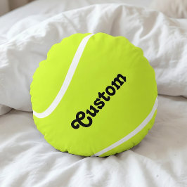 Custom Tennis Ball Player oder Teamname Pillow Rundes Kissen