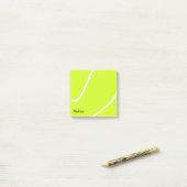 Custom Tennis Ball Tennis Name oder Text Post-it Klebezettel (Auf Schreibtisch)