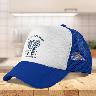 Custom Tennis Club Name Icons Navy Blue Truckerkappe