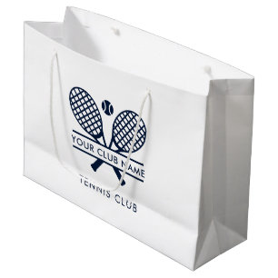 Custom Tennis Club Name Team Swag Navy Blue Große Geschenktüte