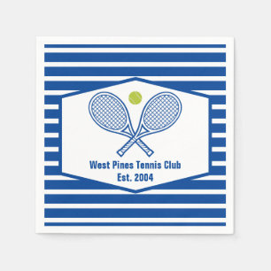 Custom Tennis Country Club Blaue Streifen Serviette