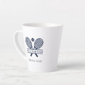 Custom Tennis Country Club Name Team Swai Milchtasse (Linke Ecke)