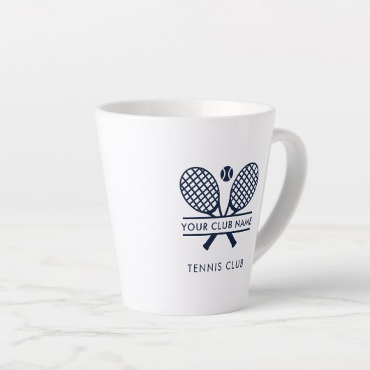 Custom Tennis Country Club Name Team Swai Milchtasse (Rechte Ecke)