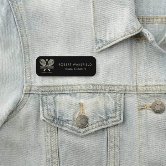 Custom Tennis Country Club Trainer Magnetic Namensschild (Beispiel)