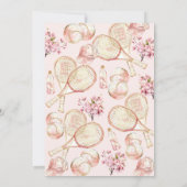 Custom Tennis Luxury Girl Birthday Dankeskarte (Rückseite)