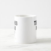 Custom Tennis Mama mit rosa Bow & Rackets Kaffeetasse (Mittel)