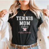Custom Tennis Mama mit rosa Bow & Rackets T-Shirt