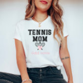 Custom Tennis Mama T - Shirt mit rosa Bow & Racket