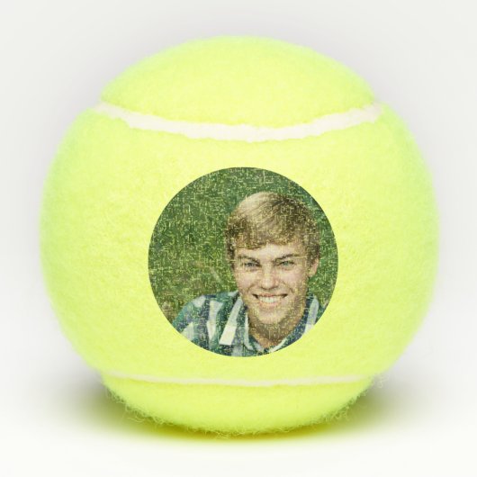 Custom Tennis Player Foto Personalisiert Sports Tennisbälle (Rückseite)
