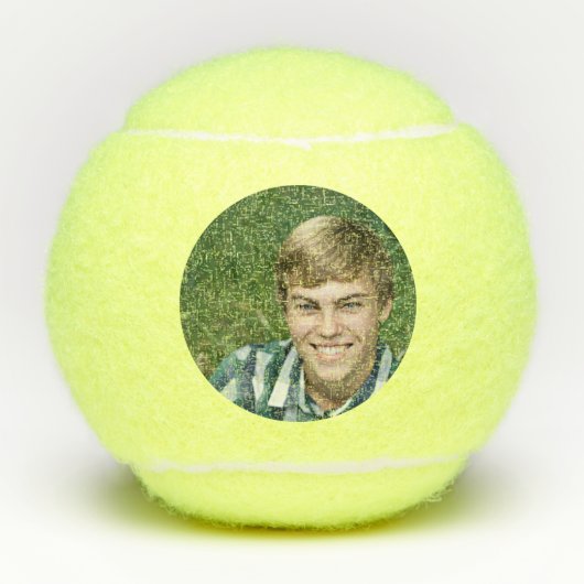 Custom Tennis Player Foto Personalisiert Sports Tennisbälle (Vorderseite)