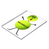 Custom Tennis Player Notebook Notizblock (Linke Seite)