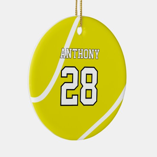 Custom Tennis Round Ornament (Rechts)