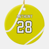 Custom Tennis Round Ornament (Hinten)