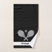 Custom Tennis Thema Mit Monogramm Name Tennis Ball Handtuch (Handtuch)