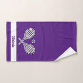 Custom Tennis Thema Mit Monogramm Name Tennis Ball Handtuch (Handtuch)