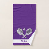Custom Tennis Thema Mit Monogramm Name Tennis Ball Handtuch (Handtuch)