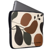 Custom Terra Cotta Abstract Silhouette Boho Laptopschutzhülle (Vorne Rechts)