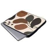 Custom Terra Cotta Abstract Silhouette Boho Laptopschutzhülle (Vorne Knopf)